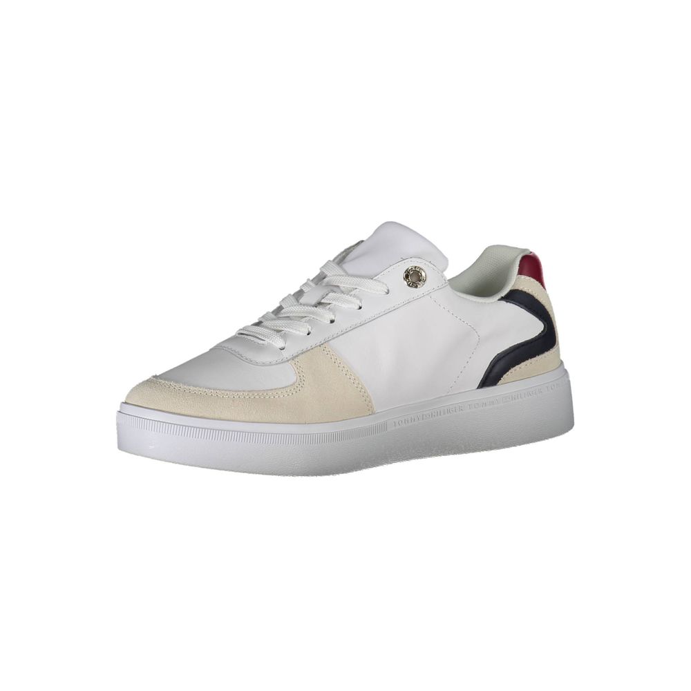 Tommy Hilfiger – Weiße Polyester-Sneaker