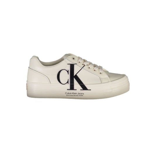 Calvin Klein – Weißer Polyester-Sneaker