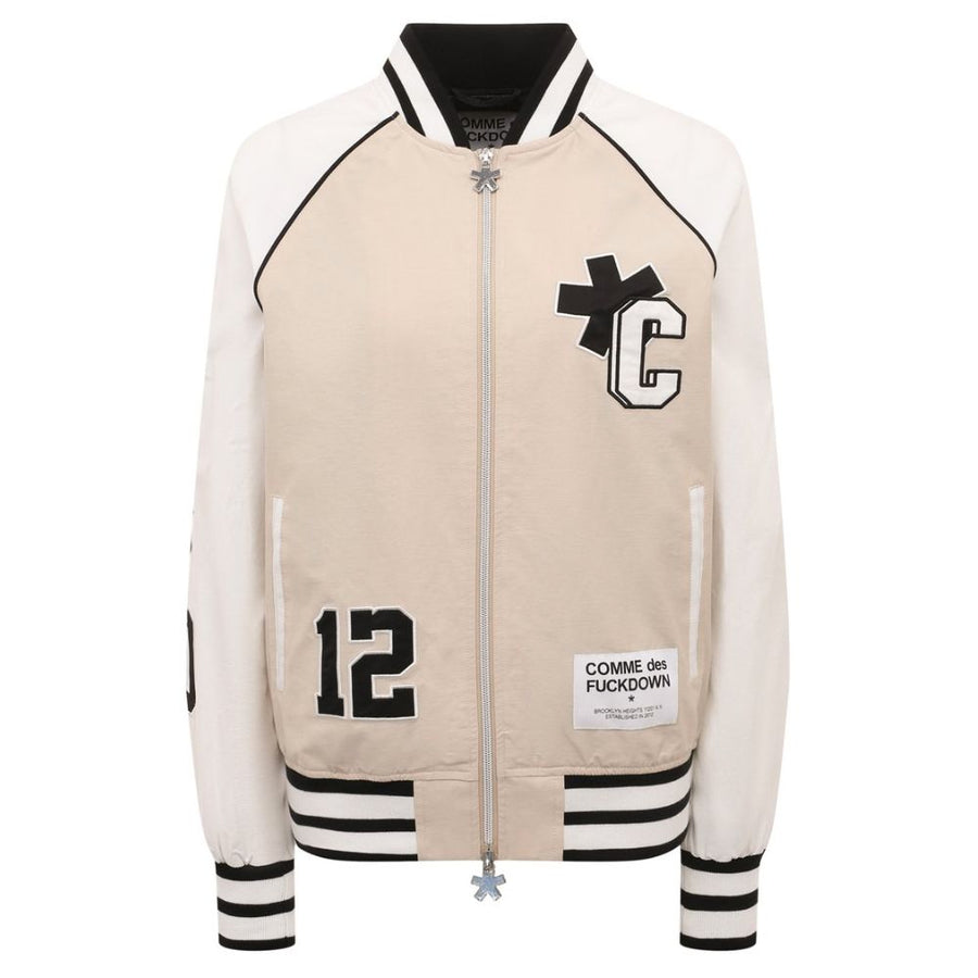 Comme Des Fuckdown Beige Cotton Jackets & Coat