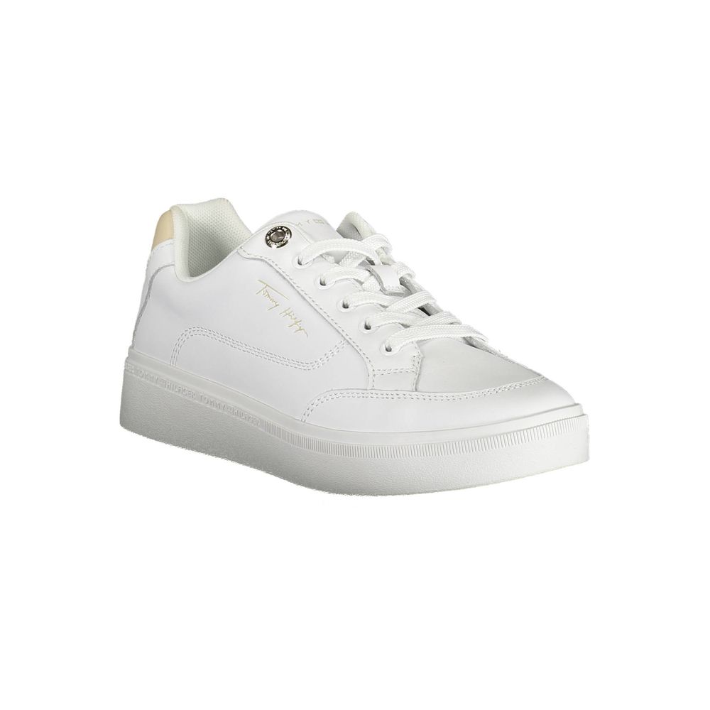 Tommy Hilfiger – Weiße Polyester-Sneaker
