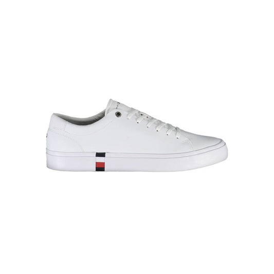 Tommy Hilfiger – Weiße Polyester-Sneaker