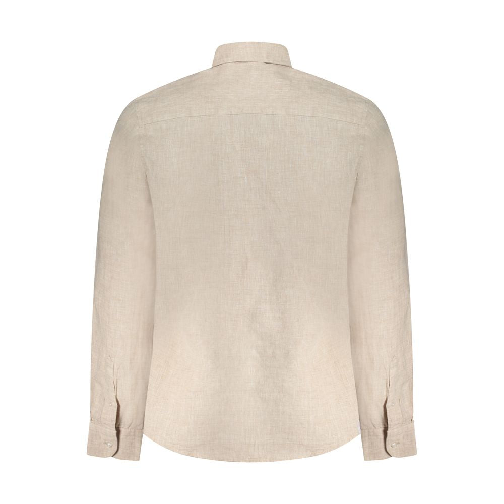 North Sails Beige Linen Men Shirt