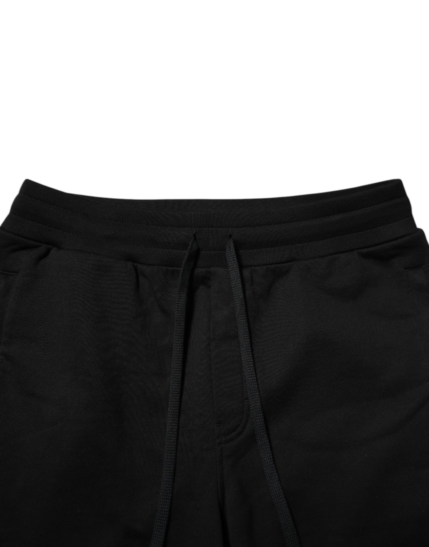 Dolce & Gabbana Schwarze Jogginghose aus Baumwolle mit Logoband für Herren
