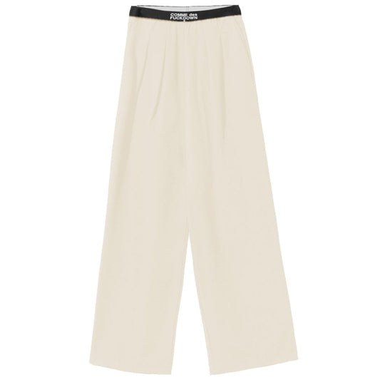 Comme Des Fuckdown Beige Polyester Damen Palazzo Hose