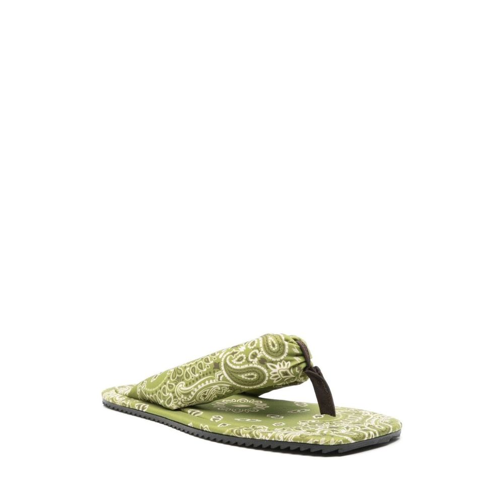 The Attico Green Elastane Slides