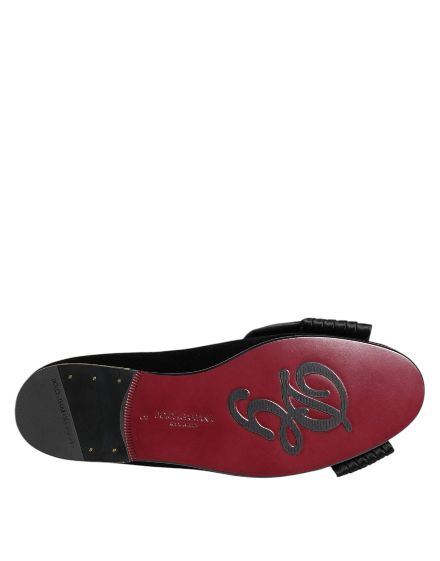Dolce & Gabbana – Slipper „Vaticano“ mit Kristallband in Schwarz