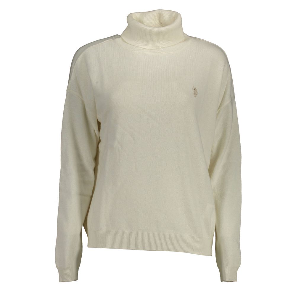 US POLO ASSN. Weißer Wollpullover