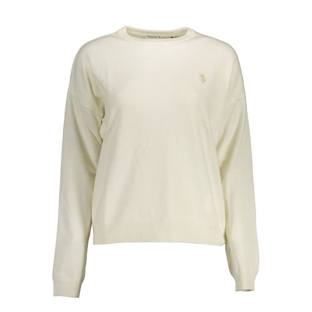 US POLO ASSN. Weißer Wollpullover