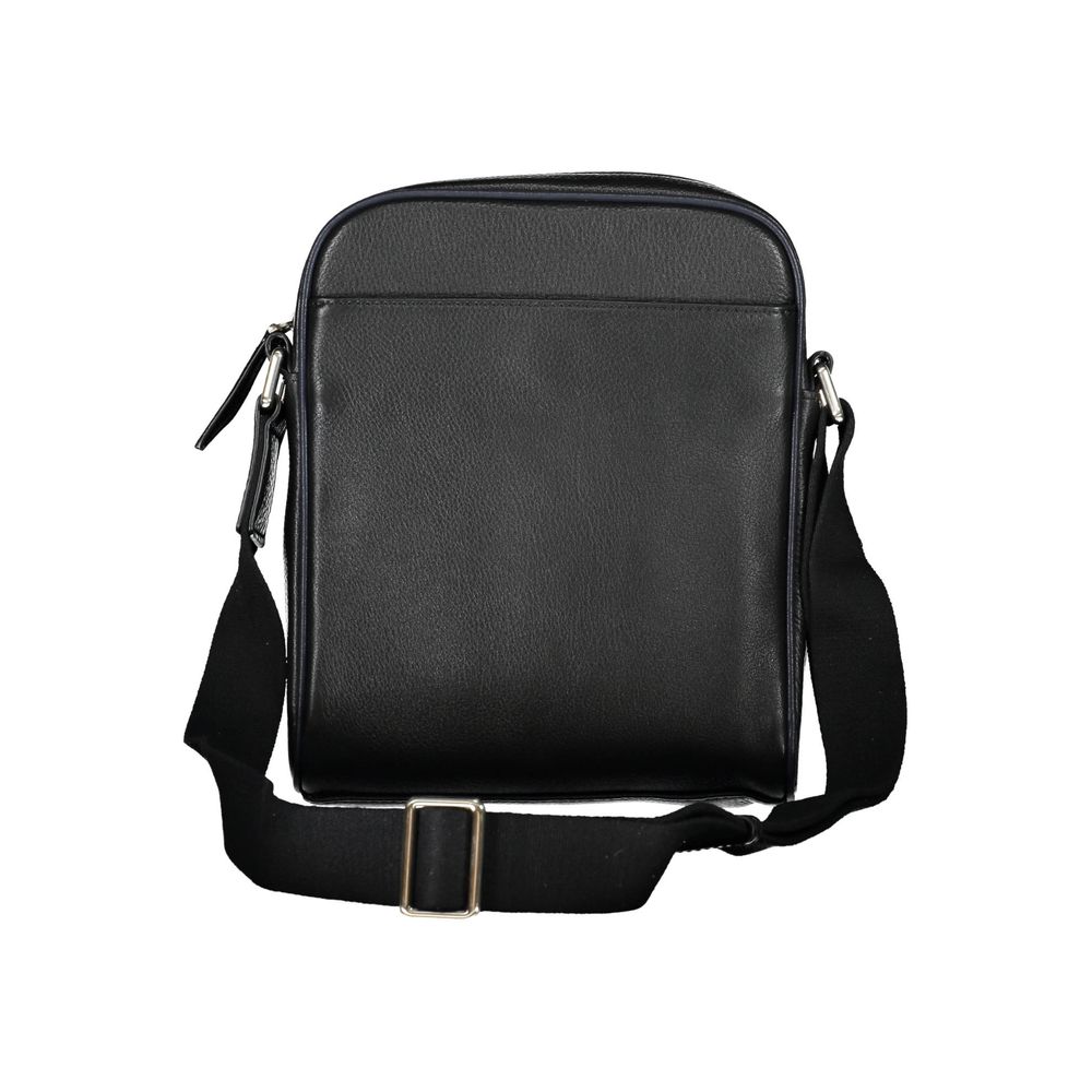La Martina Black Leather Shoulder Bag
