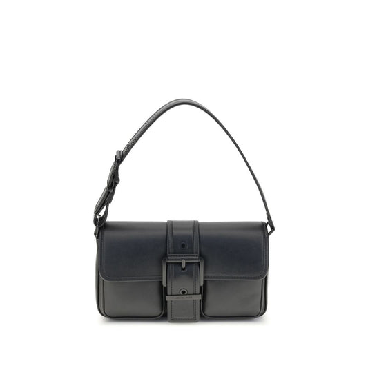 Michael Kors Black Calf Leather Bos Taurus Shoulder Bag