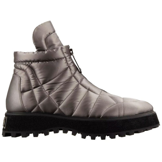 Dolce & Gabbana Graue Nylon-Herrenstiefel