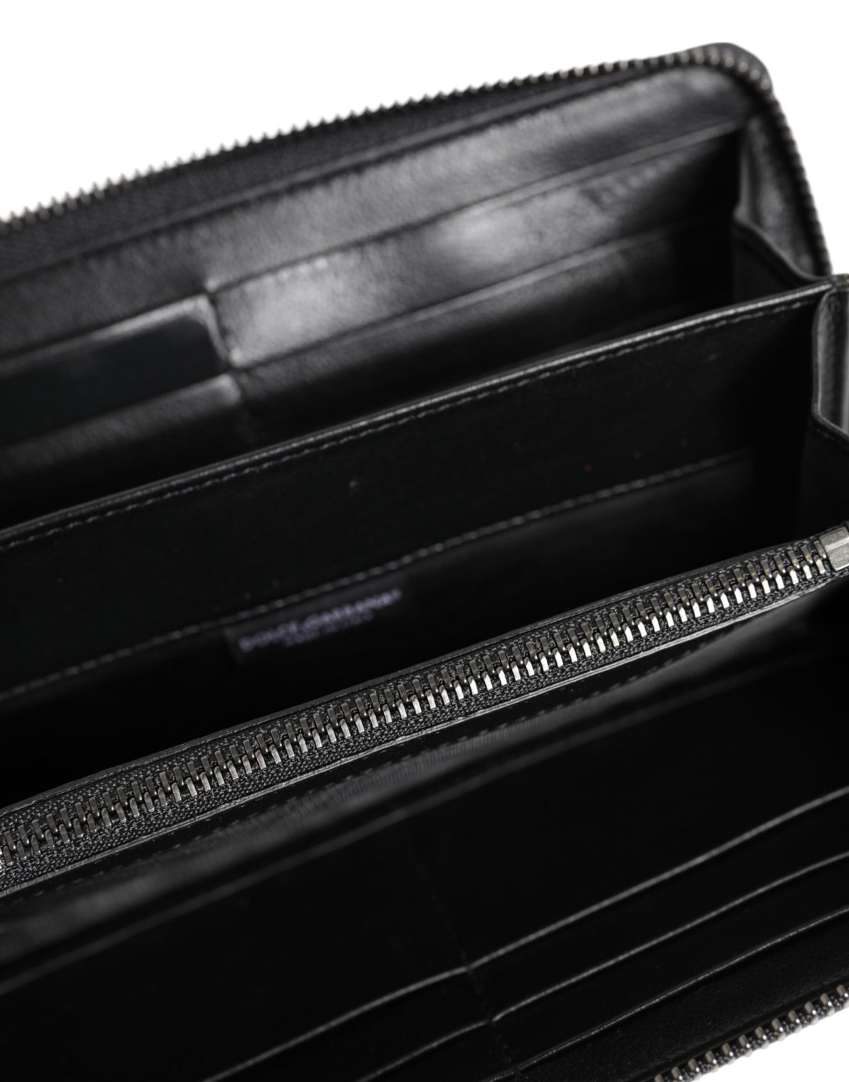 Dolce & Gabbana Herren Continental Clutch aus exotischem Leder in Schwarz und Blau