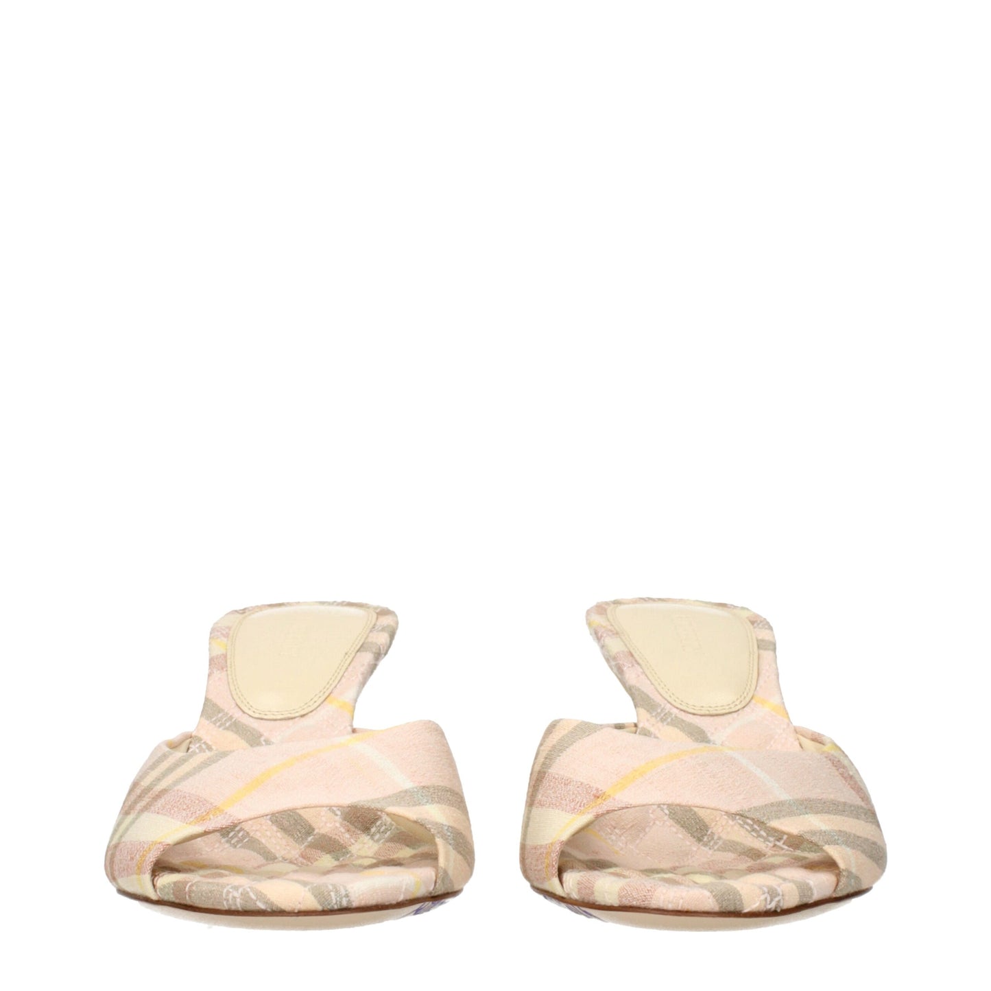 Burberry Pink Fabric Stiletto Heel Sandals