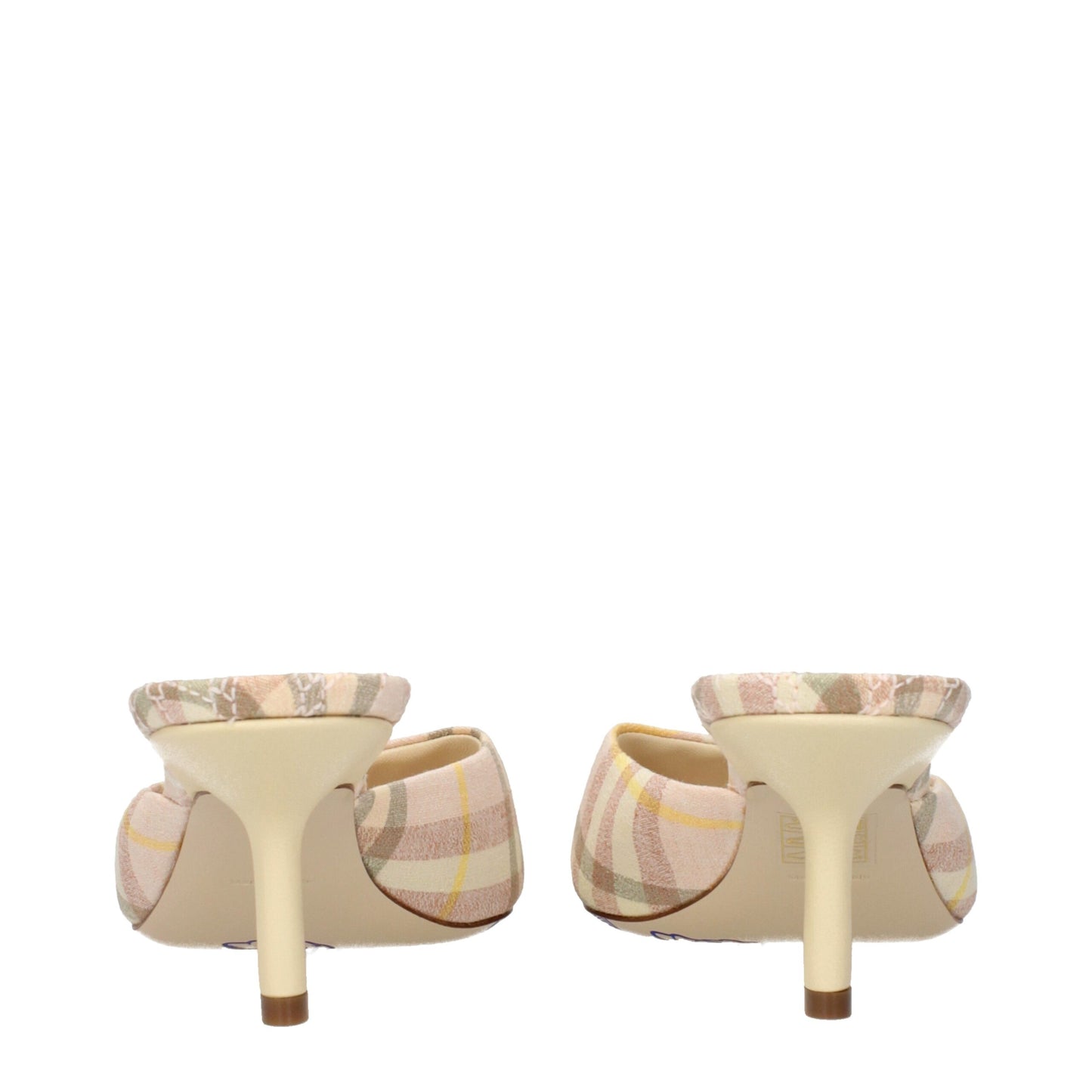 Burberry Pink Fabric Stiletto Heel Sandals
