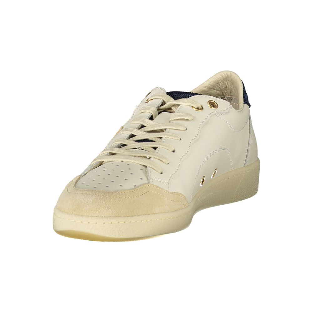 Blauer White Polyester Sneaker