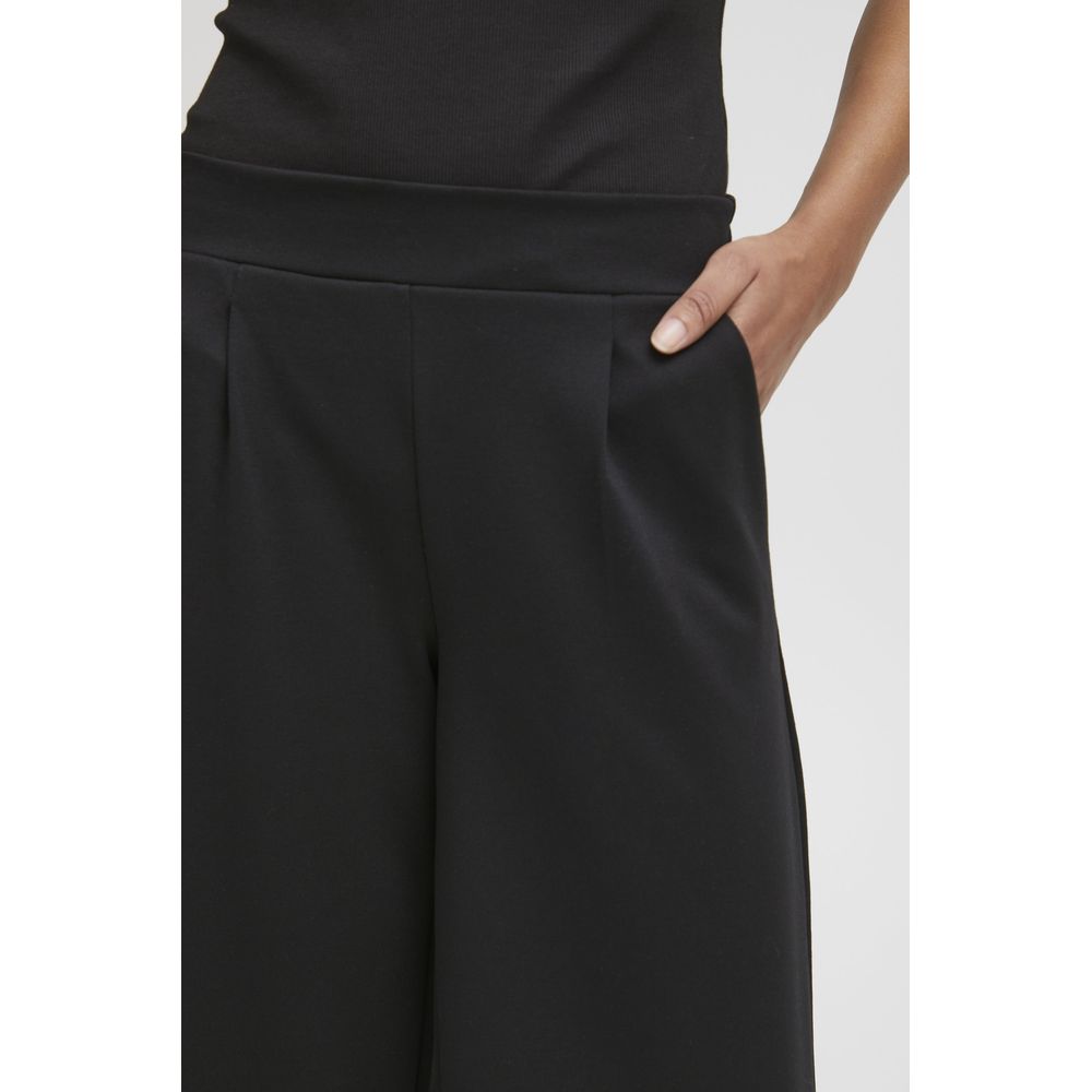ICHI Schwarze Hose aus recyceltem Polyester