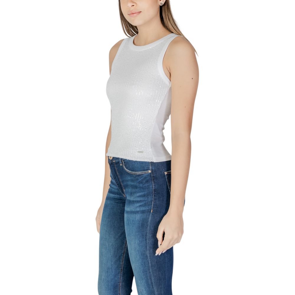 Guess – Weißes Baumwoll-Tanktop