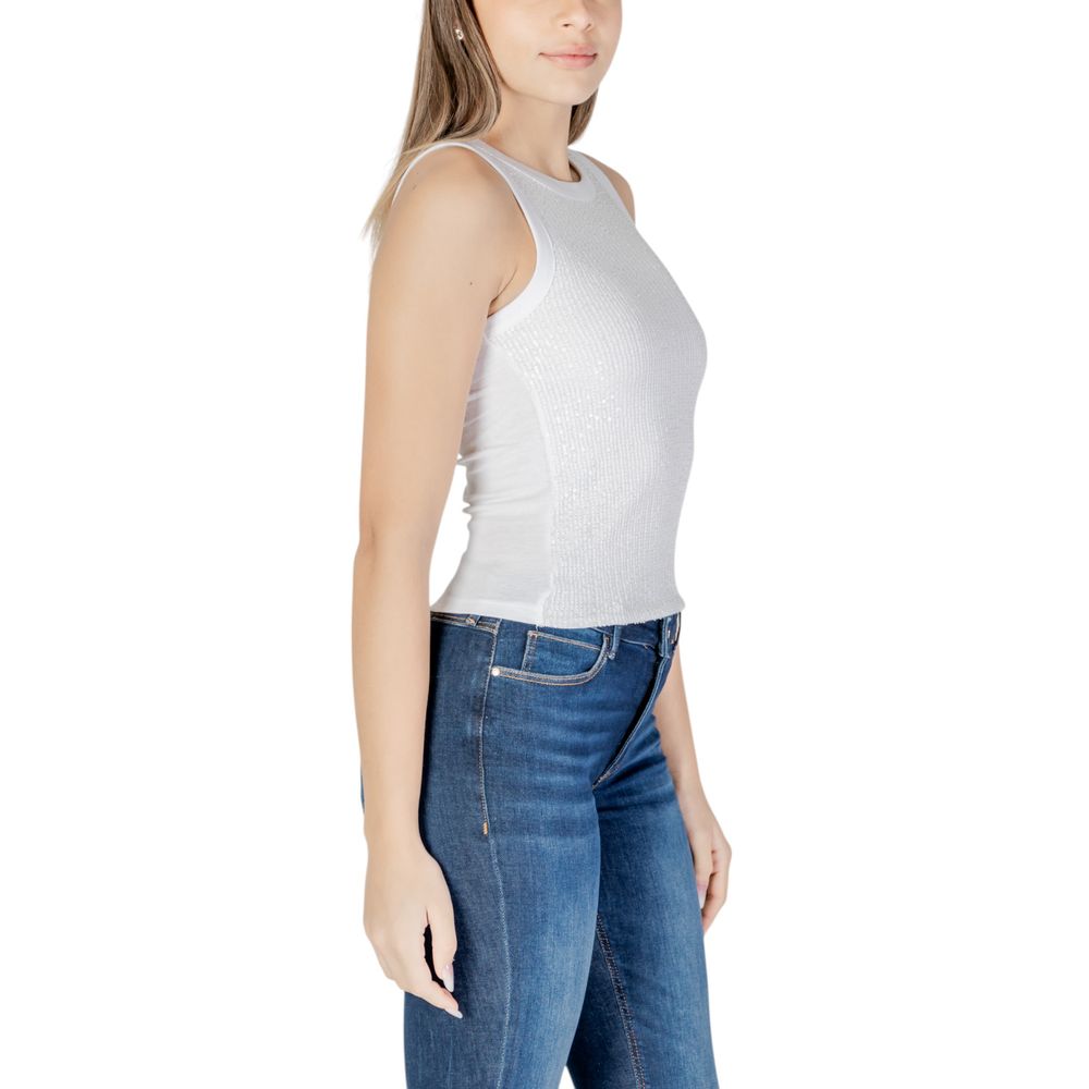 Guess – Weißes Baumwoll-Tanktop