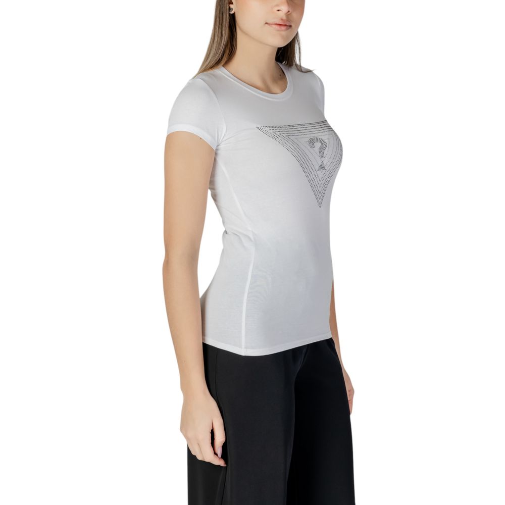Guess – Weißes Baumwoll-T-Shirt