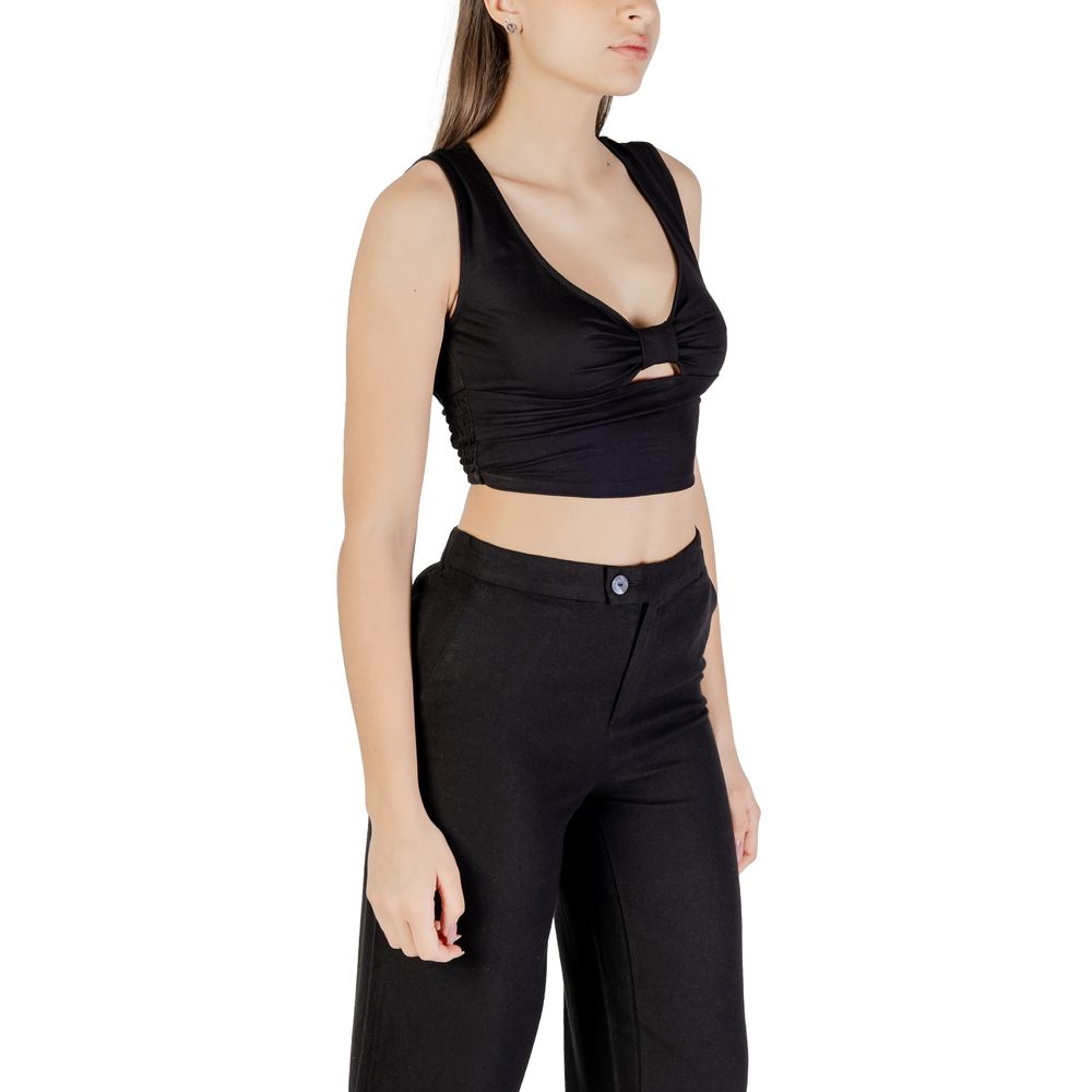 Only – Schwarzes Viskose-Top