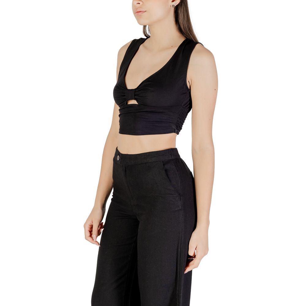 Only – Schwarzes Viskose-Top