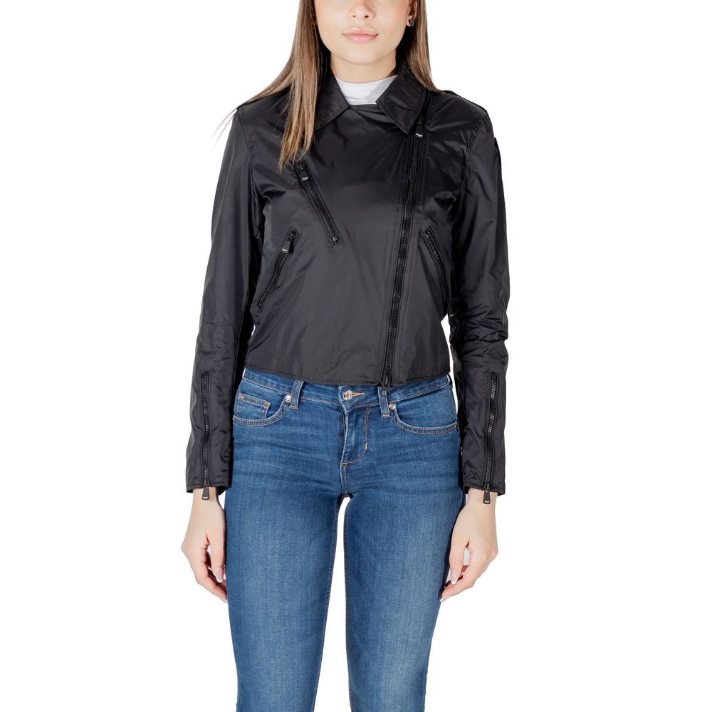 Blauer Schwarze Polyamidjacken & Mäntel
