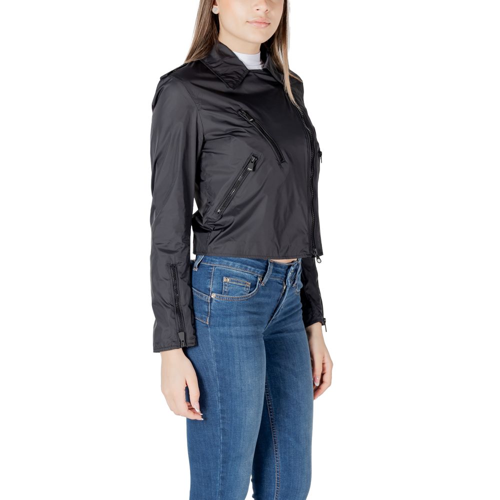 Blauer Schwarze Polyamidjacken & Mäntel