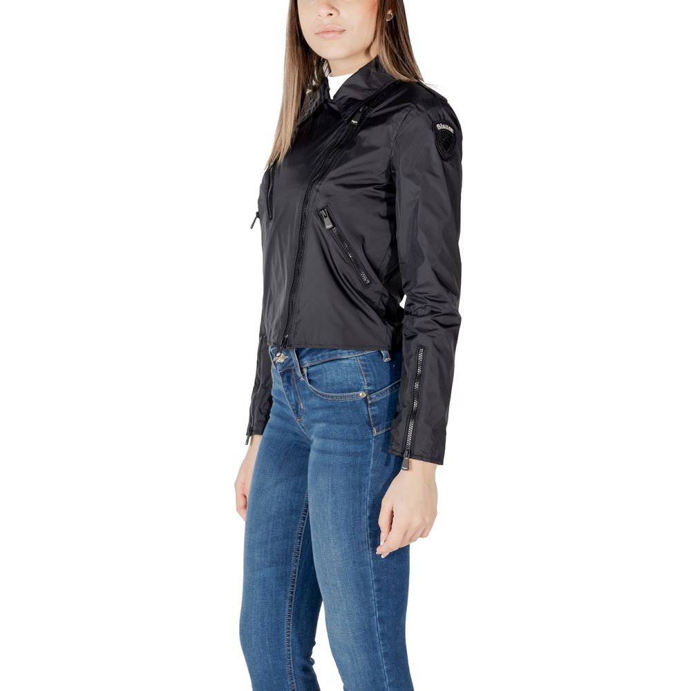 Blauer Schwarze Polyamidjacken & Mäntel