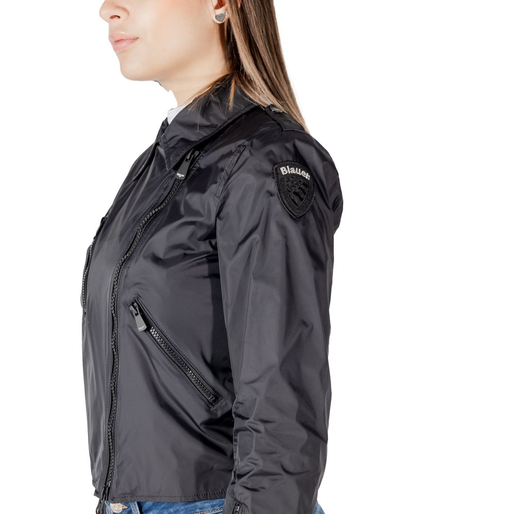 Blauer Schwarze Polyamidjacken & Mäntel