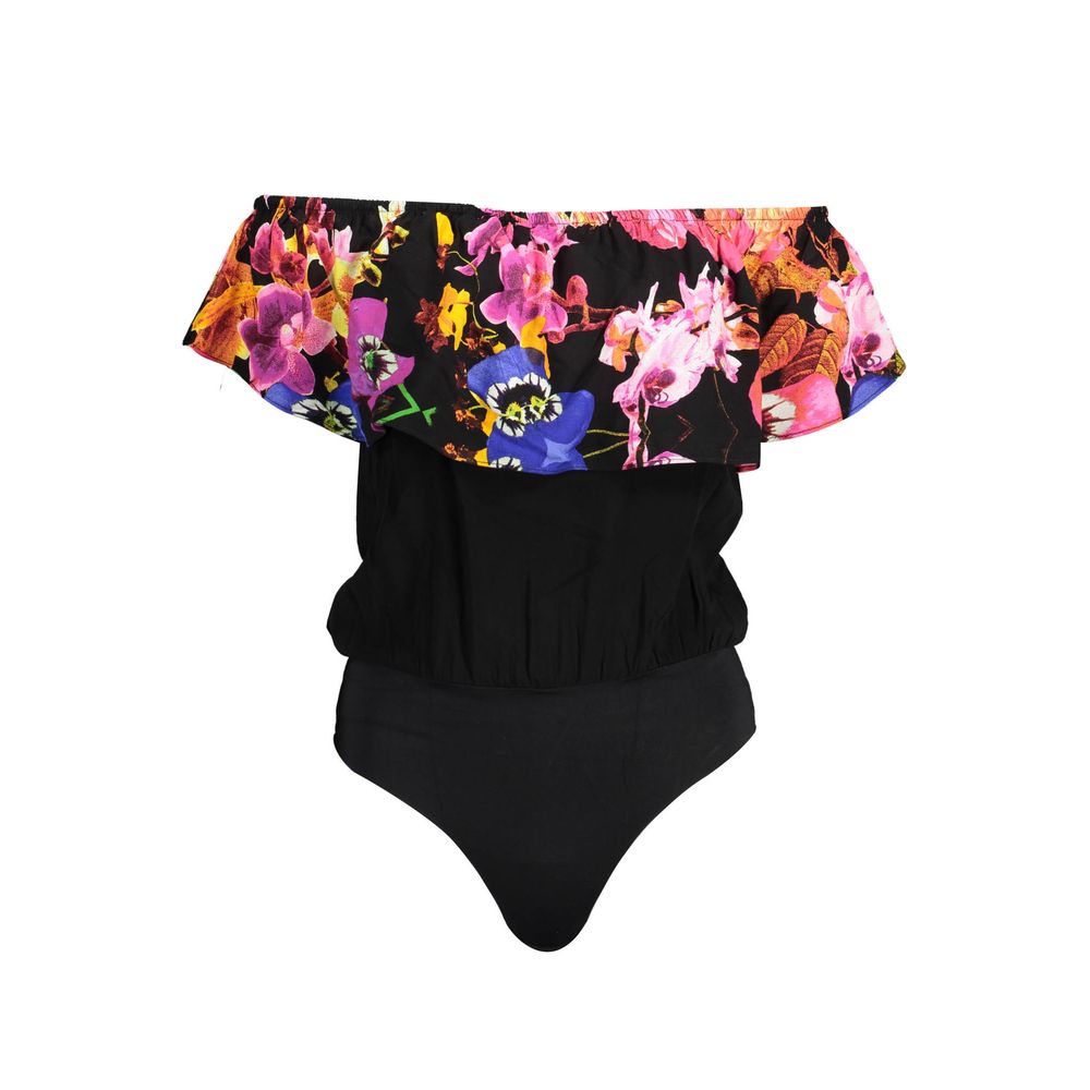 Desigual, schwarzer Elastan-Body
