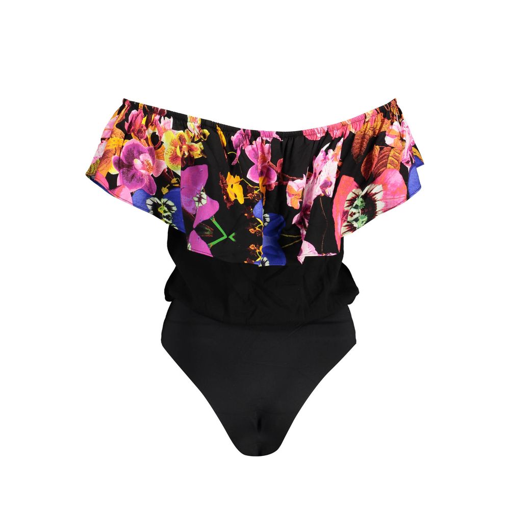 Desigual, schwarzer Elastan-Body