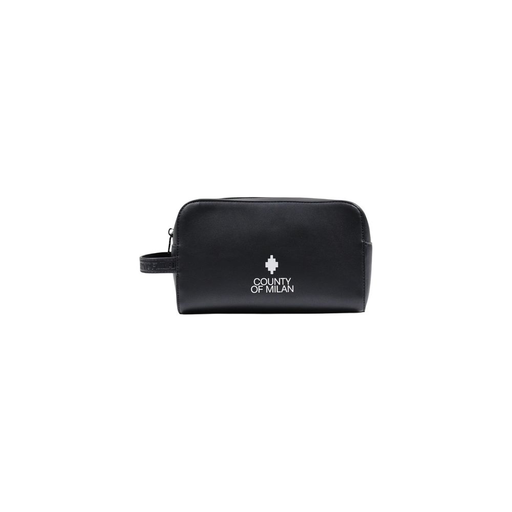 County of Milan Black Polyethylene Clutch Bag
