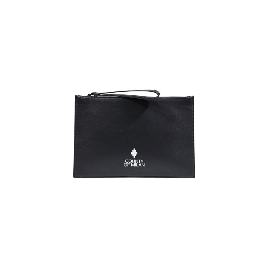 County of Milan Black Polyethylene Clutch Bag