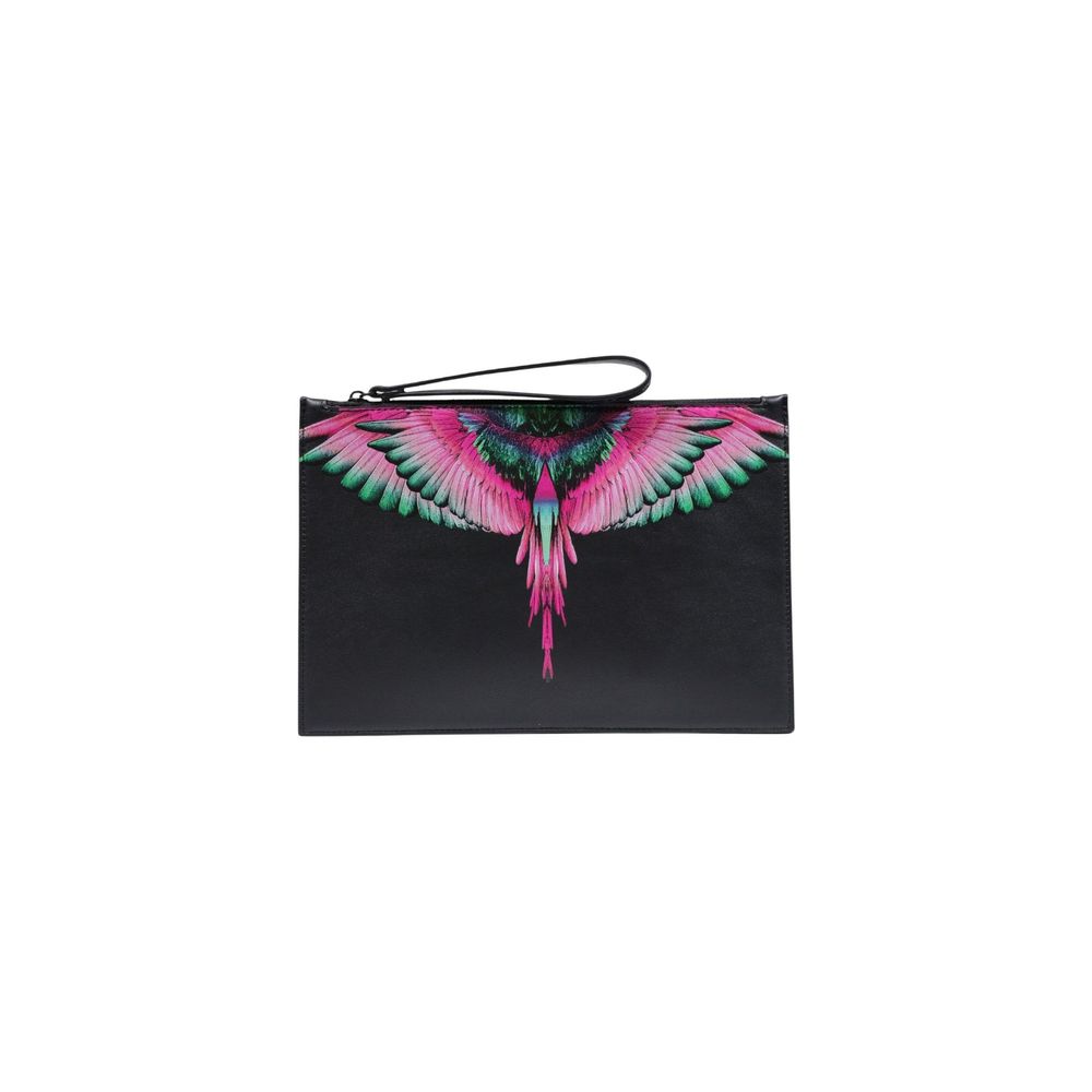 County of Milan Black Polyethylene Clutch Bag