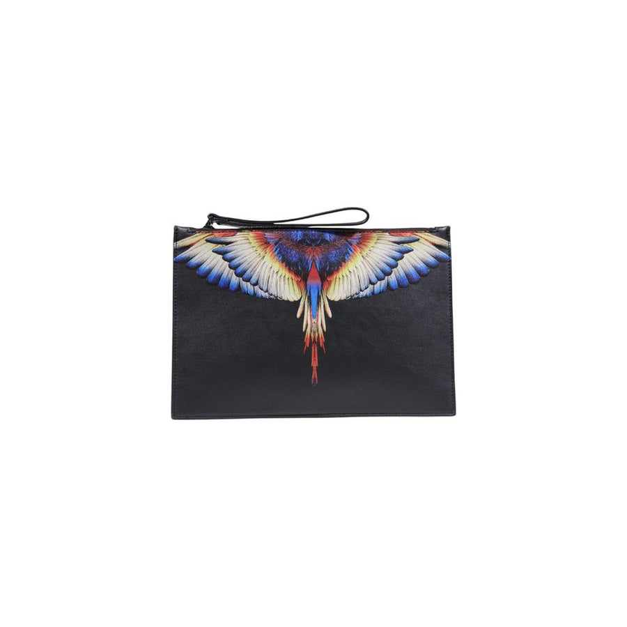County of Milan Black Polyethylene Clutch Bag