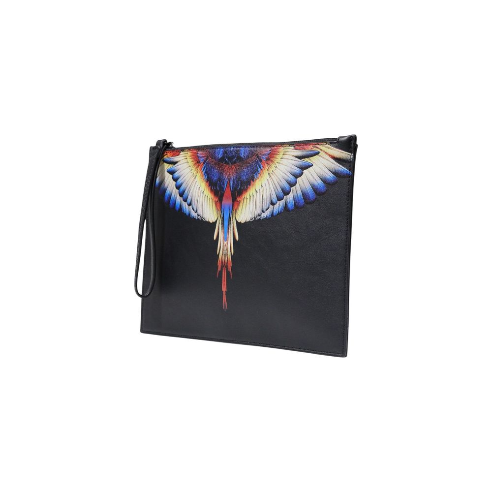 County of Milan Black Polyethylene Clutch Bag
