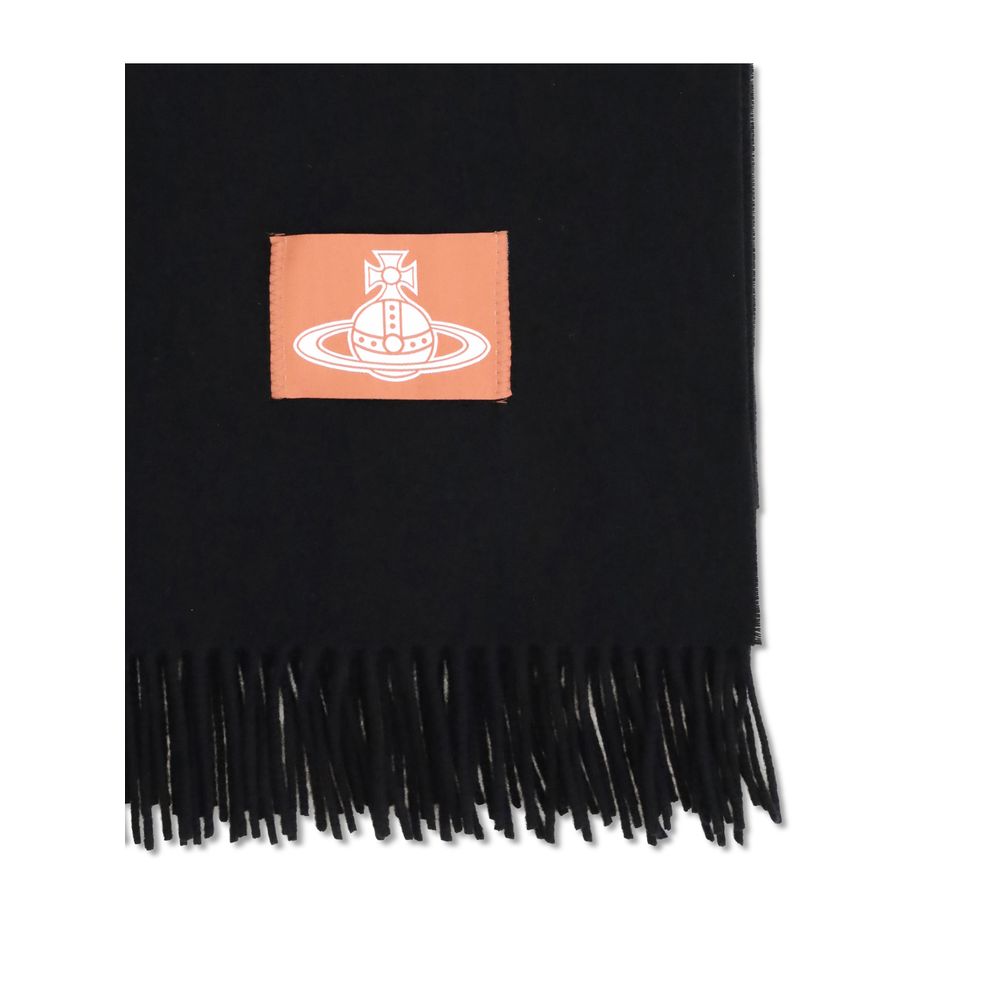 Vivienne Westwood Black Wool Scarf