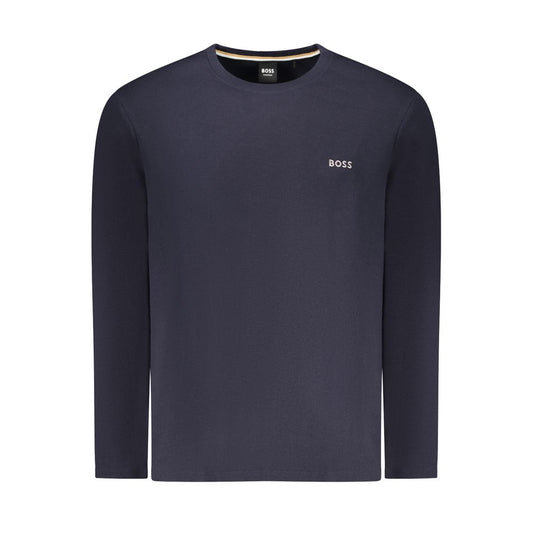 Hugo Boss Blue Cotton Men Sweater