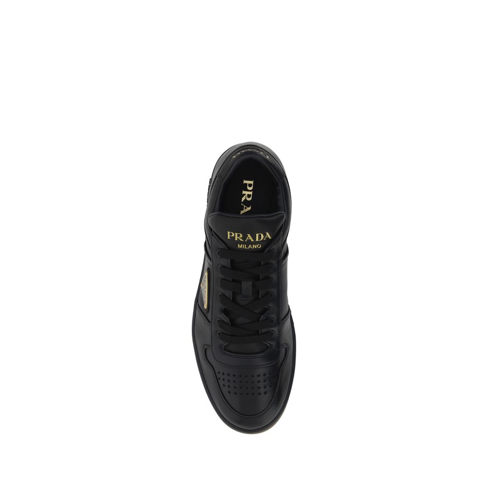 Prada Black Lamb Ovis Aries Aries Low Top Sneakers
