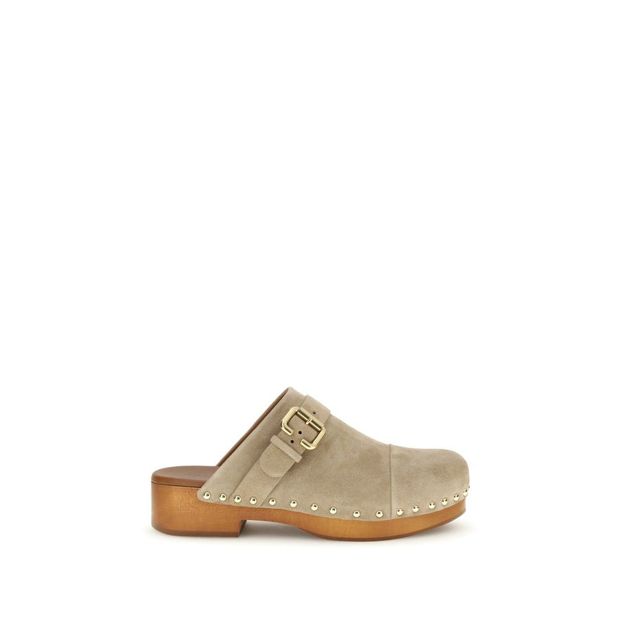 Chloé Beige Calf Leather Bos Taurus Clogs