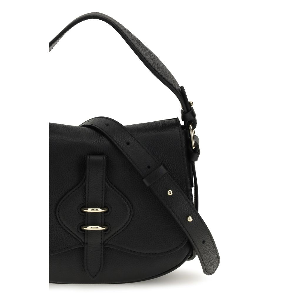 Coccinelle Black Calf Leather Bos Taurus Shoulder Bag