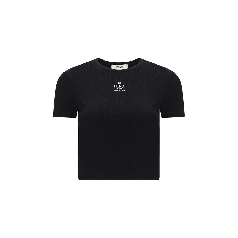 Fendi Black Cotton T-Shirt