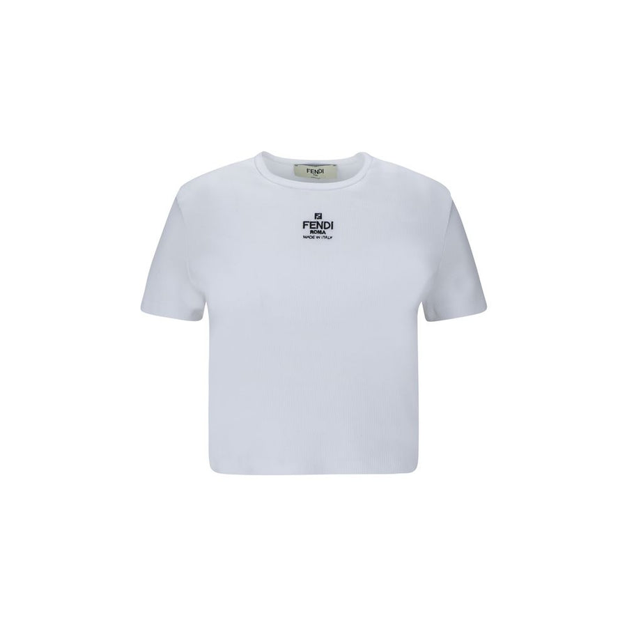 Fendi White Cotton T-Shirt