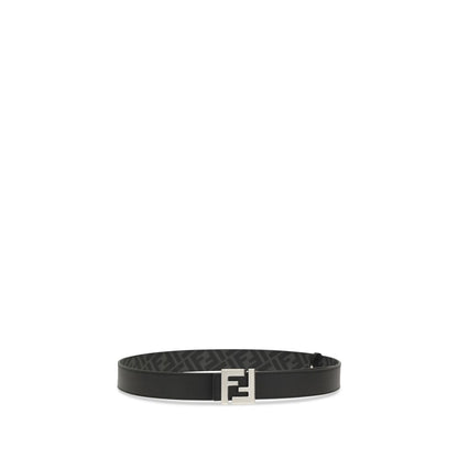 Fendi Black Calf Leather Bos Taurus Regular Belt