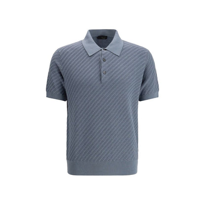 Brioni Light Blue Cotton Polo Shirt