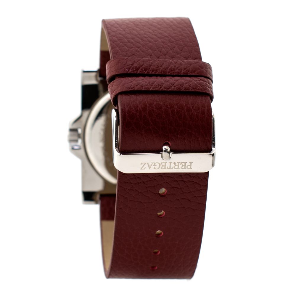 PERTEGAZ Bordeaux Leather Dress Watch