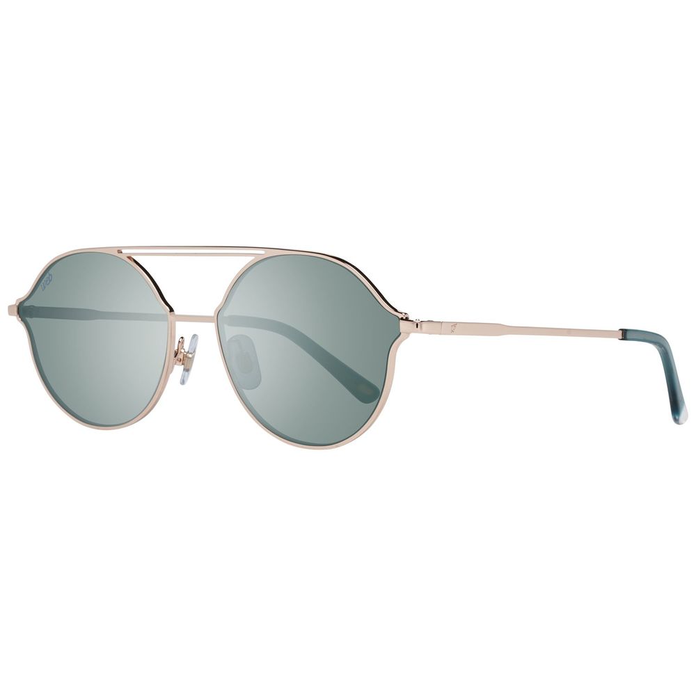 WEB EYEWEAR Rose Gold Metal Sunglasses