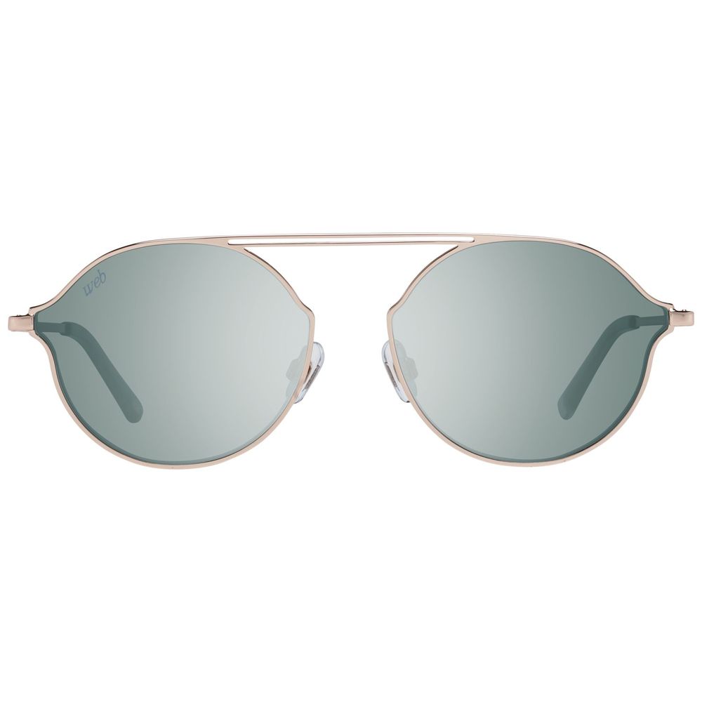 WEB EYEWEAR Rose Gold Metal Sunglasses