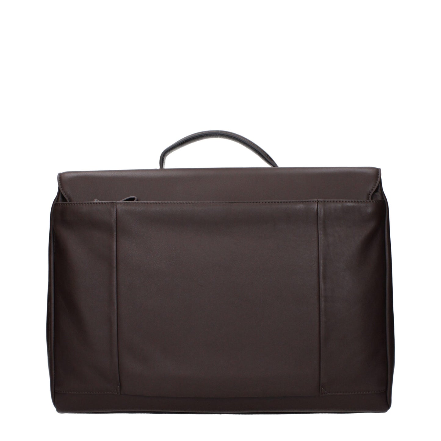 Piquadro Brown Leather Business And Laptop Bag