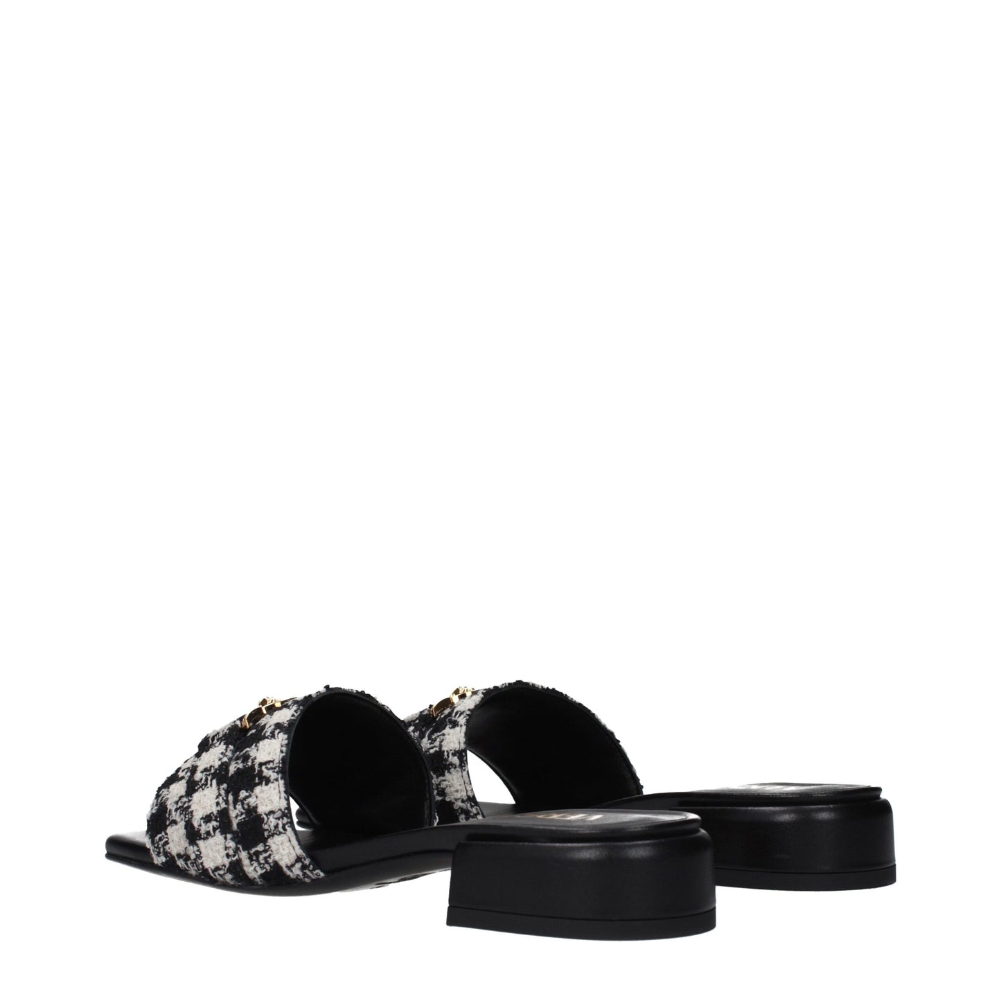 Versace Black Fabric Slippers